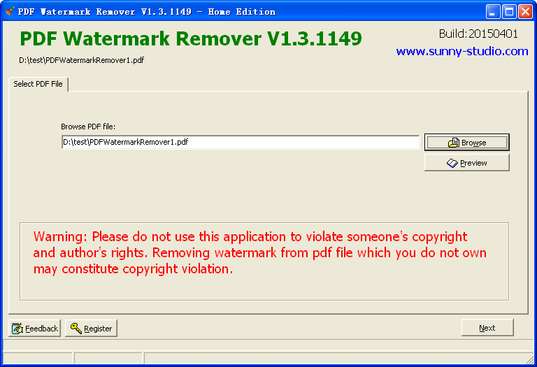 PDF Watermark Remover - PDF 文档水印去除软件丨反斗限免